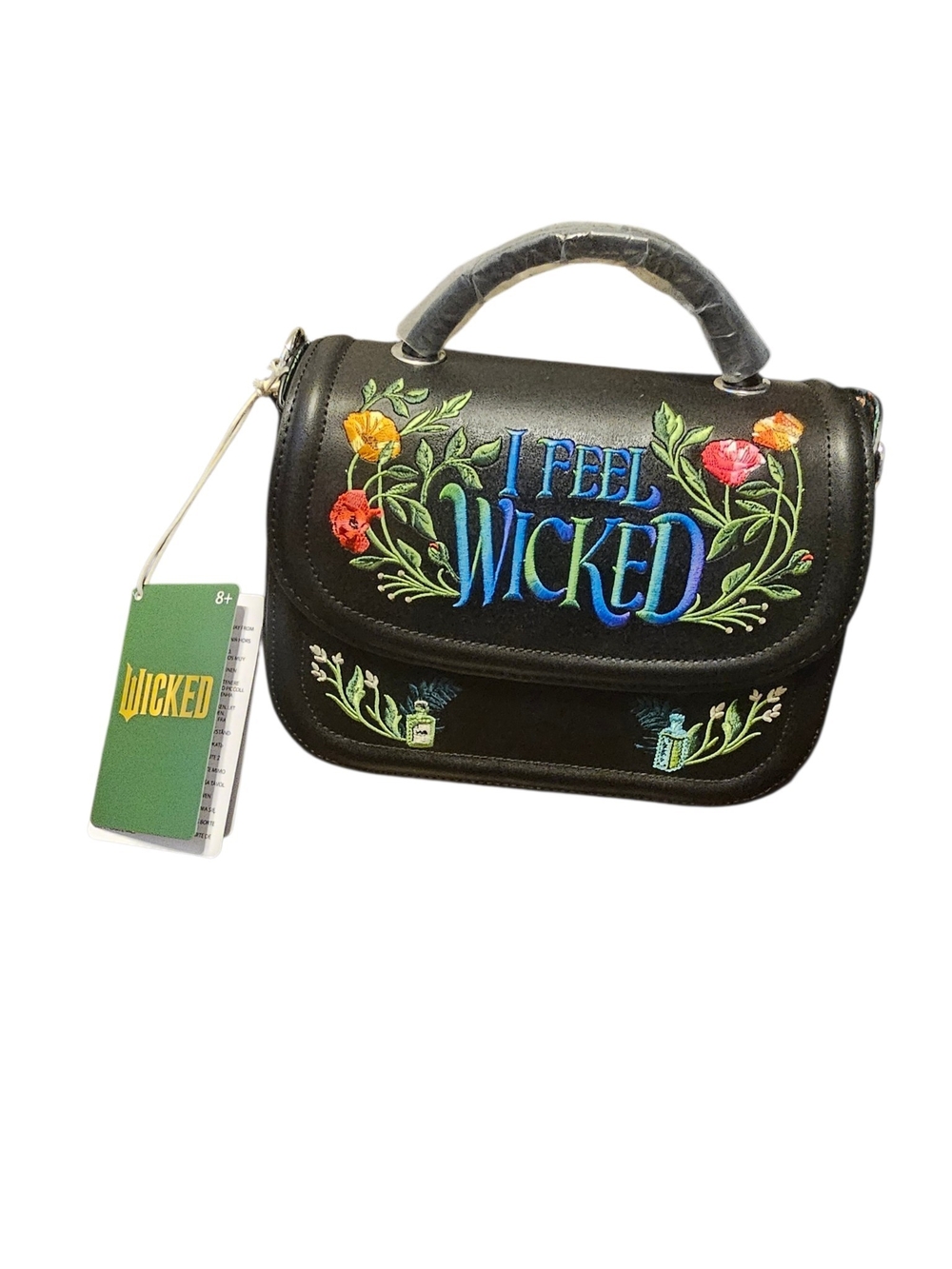 Loungefly Black 'I Feel Wicked' Embroidered Satchel